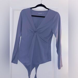 Abercrombie & Fitch Long Sleeve Key-Hole Bodysuit - Size Large
